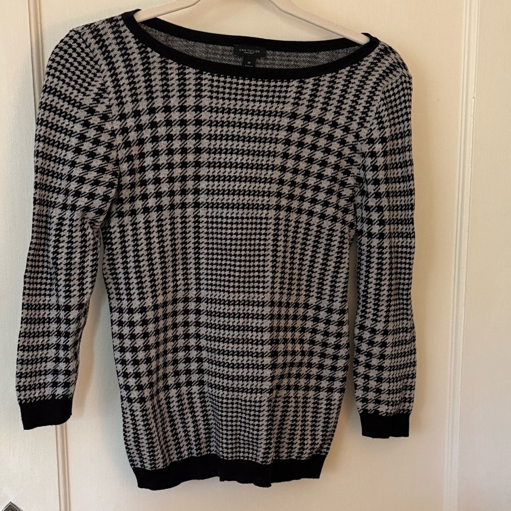 Ann Taylor Factory Boat Neck 3/4 Sleeve Sweater